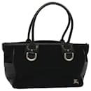 BURBERRY Blue Label Hand Bag Wool Black Auth ti1622 - Burberry