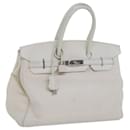 HERMES BIRKIN 35 Hand Bag Leather White Auth bs13628 - Hermès