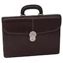 BURBERRY Hand Bag Leather Brown Auth ac2924 - Burberry