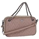 PRADA Quilted Hand Bag Nylon 2way Pink Auth bs13603 - Prada