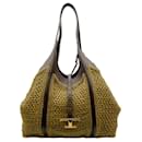 Tod's Brown Crochet Shopping Tote