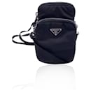 Petit sac à bandoulière noir en Re-Nylon pour smartphone - Prada