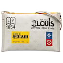 Louis Vuitton Flat Messenger Bag Canvas Shoulder Bag M44640 in excellent condition