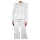 Camisa blanca de lino con volantes - talla UK 12 - Isabel Marant Etoile