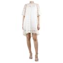 Cream lace ruffled dress - size UK 8 - Christian Dior