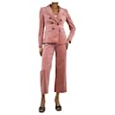 Conjunto de traje de dos piezas de pana rosa polvoriento - talla UK 6 - Veronica Beard