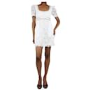 Mini vestido branco de renda guipura - tamanho UK 6 - Self portrait