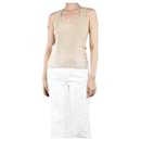 Cream sleeveless ribbed tank top - size XS - Joseph