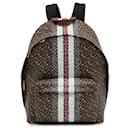 Burberry Brown Monogram Stripe E-Canvas Backpack