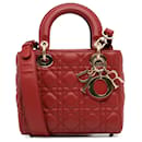Dior Red Small Lambskin Cannage My ABCDior Lady Dior