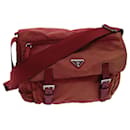 PRADA Shoulder Bag Nylon Red Auth ac2935 - Prada