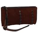 GUCCI Pouch Suede Brown 101684 auth 72036 - Gucci