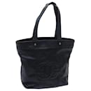 CHANEL Hand Bag Leather Black CC Auth hk1225 - Chanel