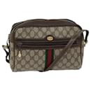 GUCCI GG Canvas Web Sherry Line Shoulder Bag PVC Beige Green Red Auth 71166 - Gucci