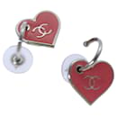 CHANEL Pierce Earring Pink CC Auth 70873 - Chanel