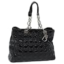 Christian Dior Lady Dior Canage Tote Bag Patent leather Black Auth 71187