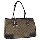 GUCCI GG Canvas Web Sherry Line Tote Bag Beige Red Green 163805 auth 71522 - Gucci