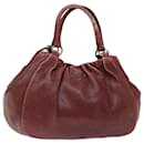 PRADA Tote Bag Leather Red Auth ep3972 - Prada