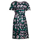 Marni Floral Shift Dress in Green Cotton
