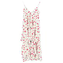 Dodo Bar Or Floral Print Tiered Dress in White Silk - Autre Marque