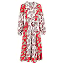 Dodo Bar Or Harrison Paisley-print Midi Dress In Red Silk - Autre Marque
