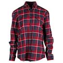 Hugo Boss Checkered Shirt Regular Fit in Red Cotton