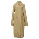 Burberry Oversized Long Trench Coat in Beige Cotton