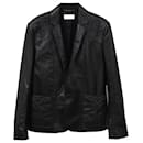 Saint Laurent Western Blazer Jacket in Black Leather