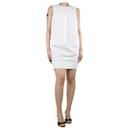 White sleeveless gathered mini dress - size UK 8 - Joseph