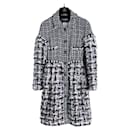 12K$ Arctic Ice Fluffy Tweed Coat - Chanel