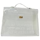 HERMES Vinyl Kelly Hand Bag Vinyl Clear Auth yk11809 - Hermès