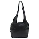 LOEWE Anagram Shoulder Bag Leather Black Auth 71087 - Loewe