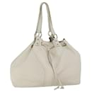 SAINT LAURENT Tote Bag Leather White Auth bs13659 - Saint Laurent