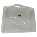 HERMES Vinyl Kelly Hand Bag Vinyl Clear Auth 71306 - Hermès