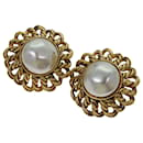 CHANEL COCO Mark Earring metal Gold CC Auth 70878 - Chanel