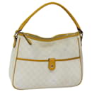 GUCCI GG Bolsa de Ombro em Lona PVC Branco Amarelo Autorização11691 - Gucci