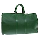 Louis Vuitton Epi Keepall 45 Boston Bag Green M42974 Autenticação de LV 71041