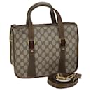 GUCCI GG Canvas Web Sherry Line Hand Bag PVC 2way Beige Green Red Auth 71167 - Gucci