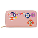 Louis Vuitton Pink Epi Flower Mosaic Zippy Long Wallet