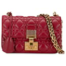Dior Red Small Lambskin Cannage DiorAddict Flap