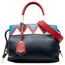 Bolso satchel azul mediano con Greca Esplanade de becerro urbano con adornos Saffiano de Prada