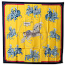 Hermès Yellow Carrousel Silk Scarf