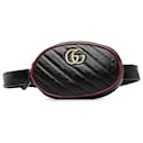 Gucci Black Matelasse GG Torchon Marmont Belt Bag