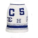 Minifalda de tweed tejida con el icónico logo CC. - Chanel