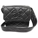 VINTAGE CHANEL MINI BESACE HANDBAG CC LOGO QUILTED LEATHER CROSSBODY - Chanel