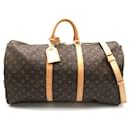 Louis Vuitton Keepall Bandouliere 55 Canvas Travel Bag M41414 in good condition