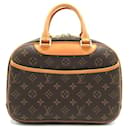 Louis Vuitton Trouville Canvas Handbag M42228 in good condition