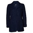 CC Buttons Blue Tweed Jacket - Chanel