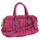 Prada Hand Bag Nylon 2way Pink Auth hk1210