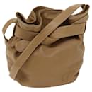 LOEWE Nappa Shoulder Bag Leather Brown Auth 71096 - Loewe